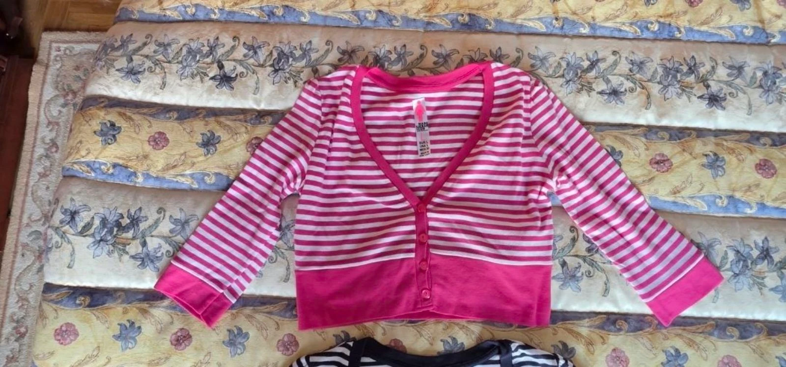 Chaqueta rayas fucsia y blanca corta talla L